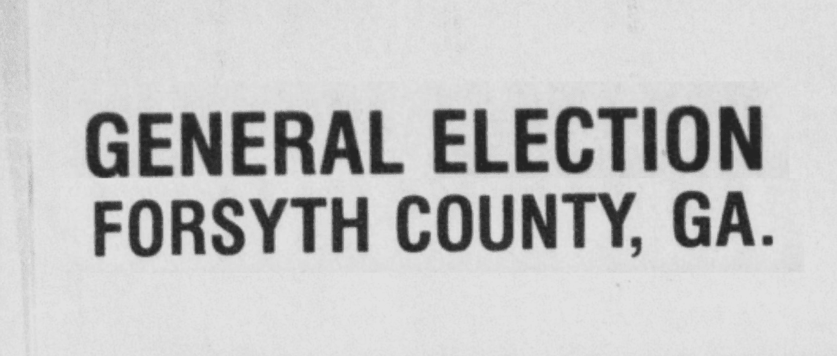 Forsyth County Elections: November 2026 General Election Ballot Guide