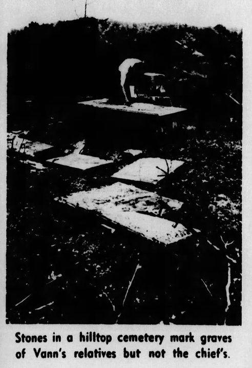Hilltop cemetery near Frogtown.