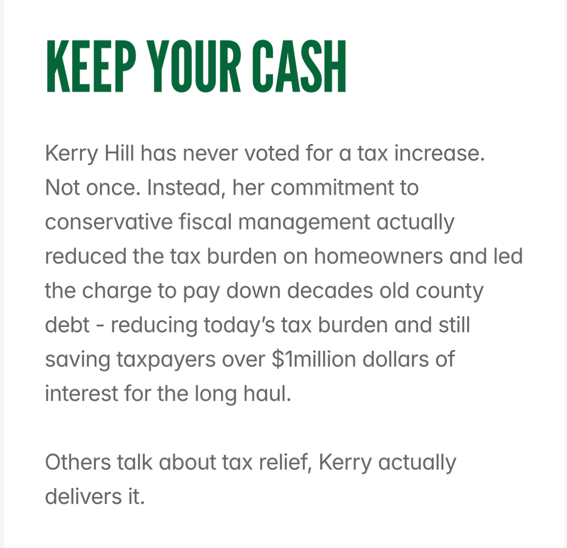 Kerry Hill campaign website